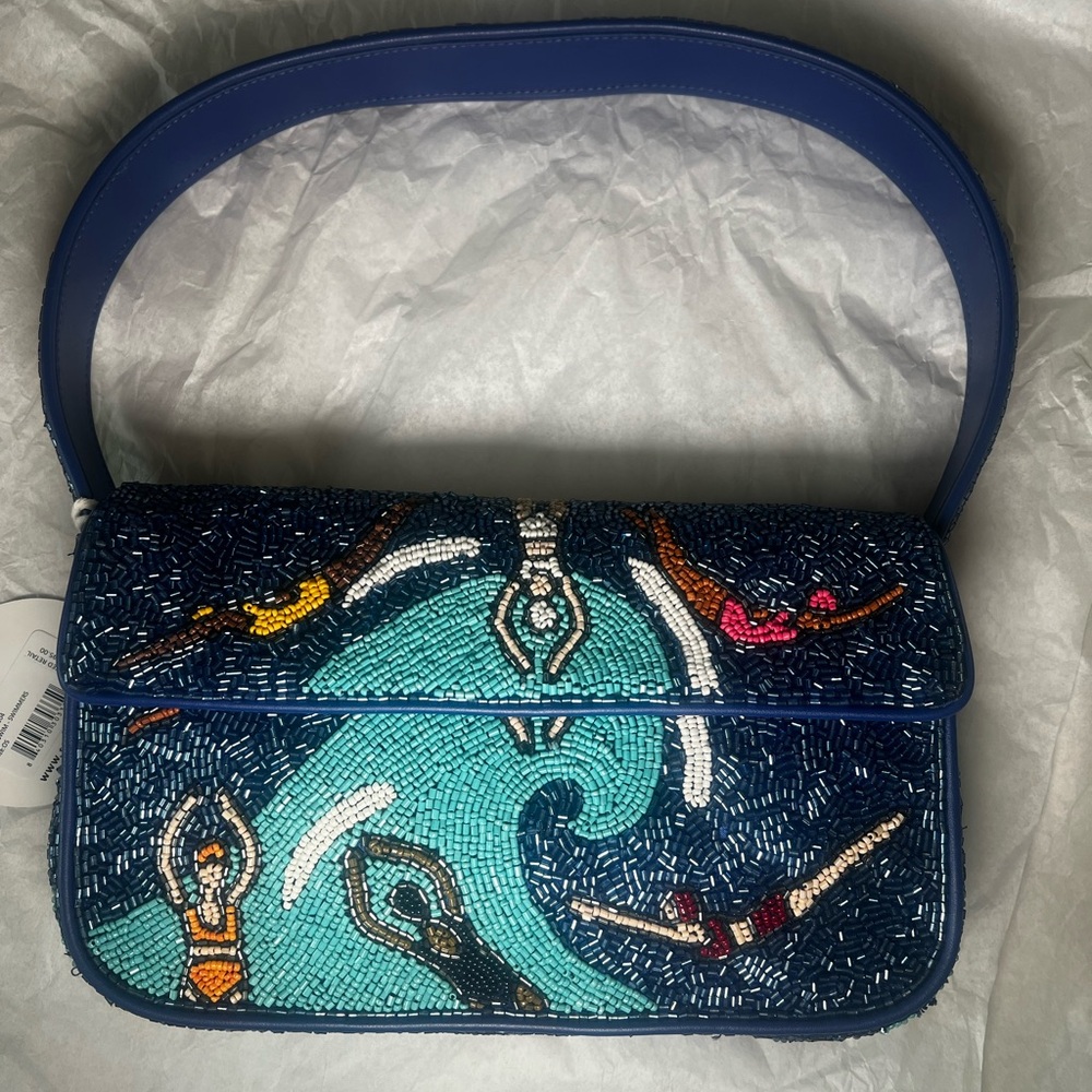 Blue Beaded Women's Bag